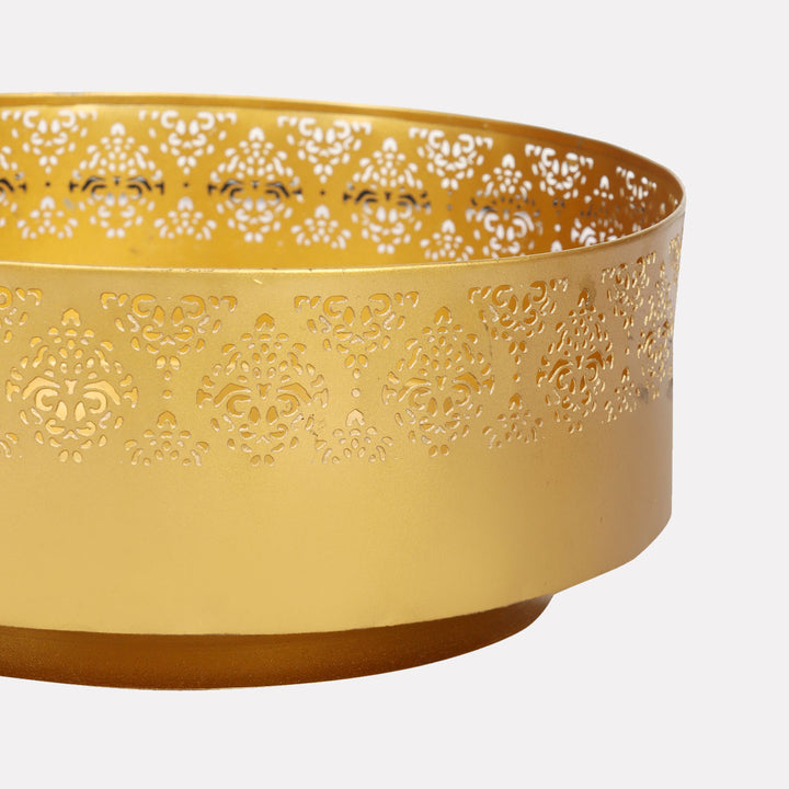 Gandhara Matt Gold Finish Urli I Tealight Tray