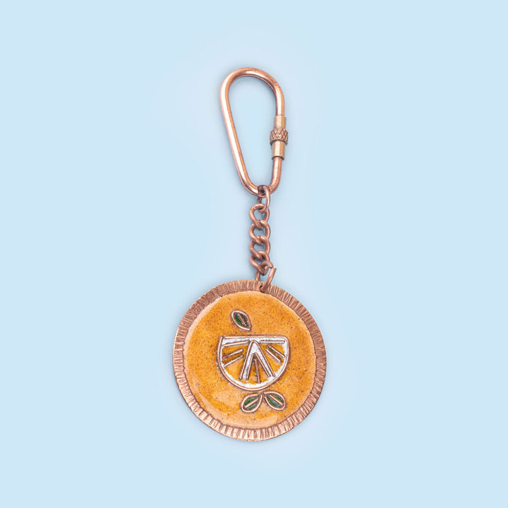 Handmade Copper Enamelled Nimbuzz Keychain