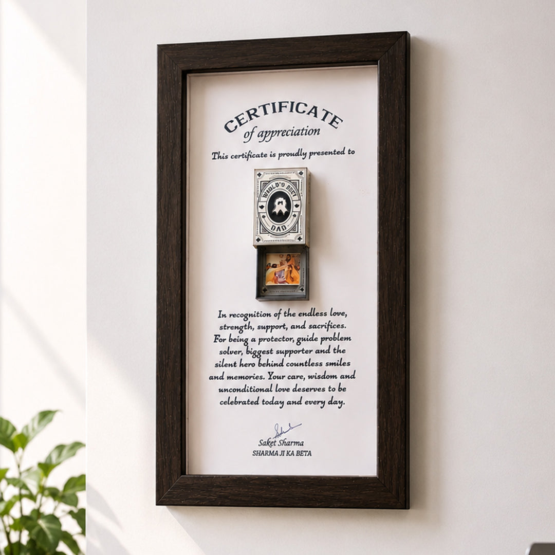 Best Dad Certificate Frame for Father’s Day