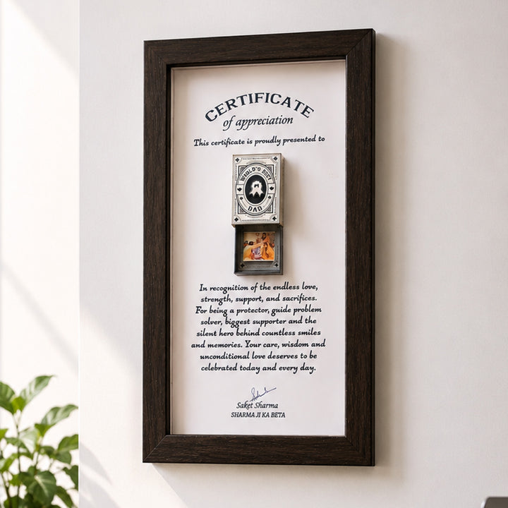 Best Dad Certificate Frame for Father’s Day