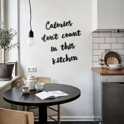 Kitchen Quote Steel Wall Art  | Easy to Install