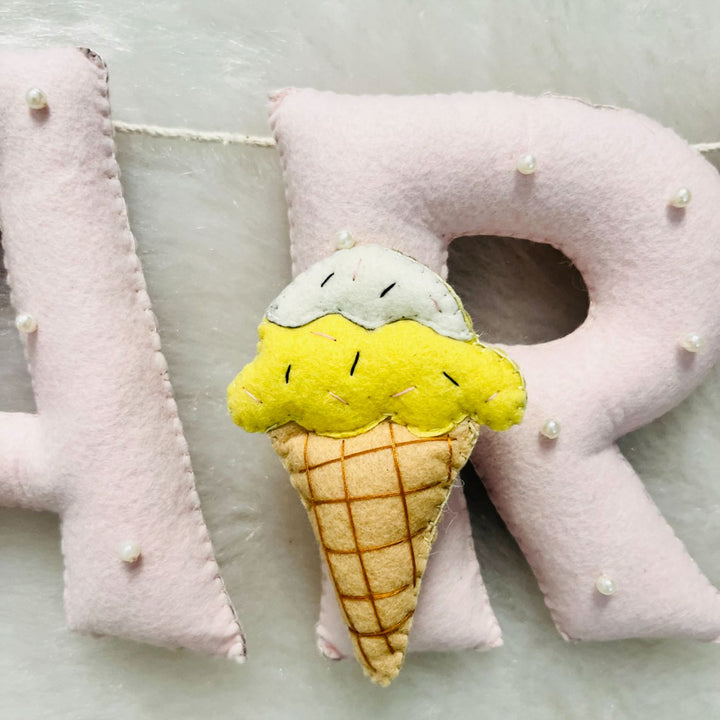 Handcrafted Personalized Cupcake Bunting For Kids