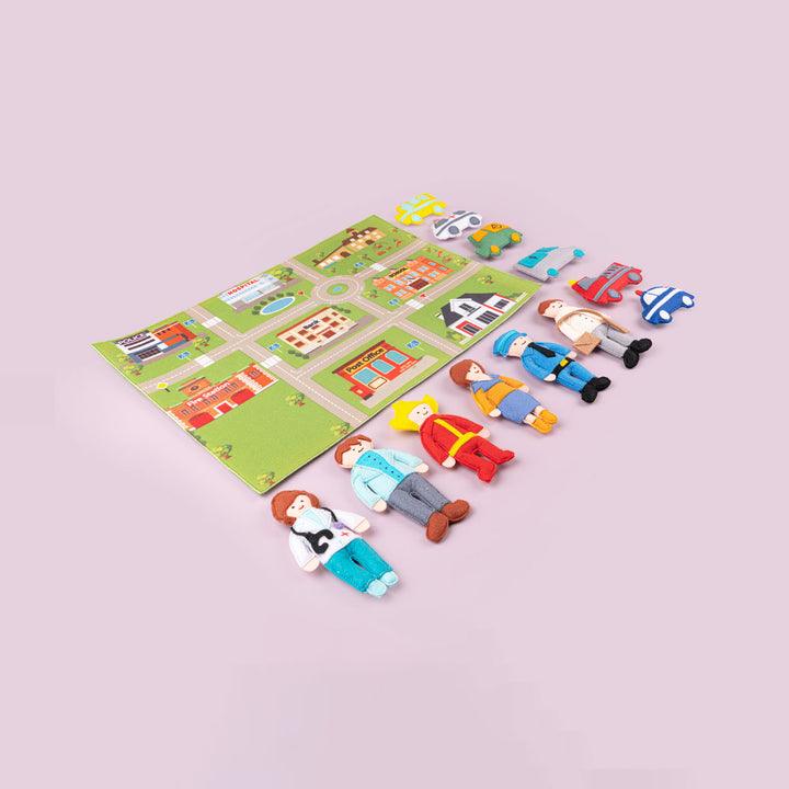 Handcrafted Community Helpers Playmat