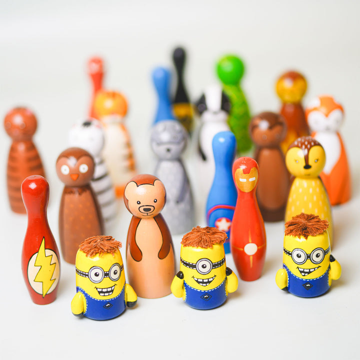 Handpainted Wooden Minion Figurines I Set of 3