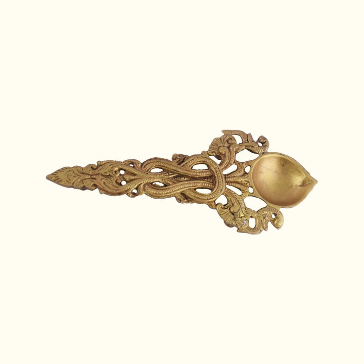 Handcrafted Brass Nakashi Arti Diya
