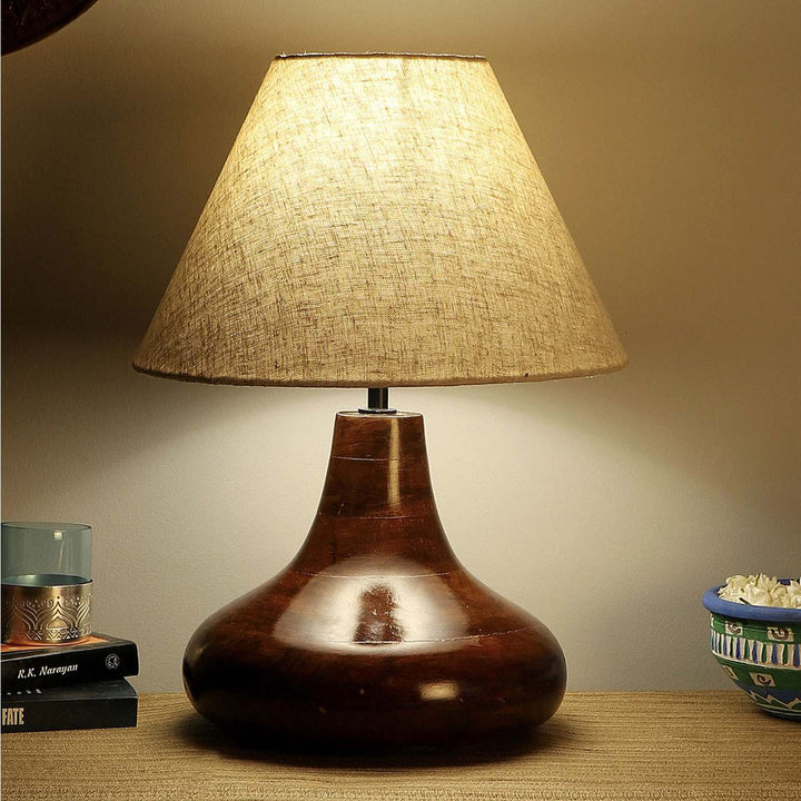 Natural Jute & Mango Wood Table Lamp