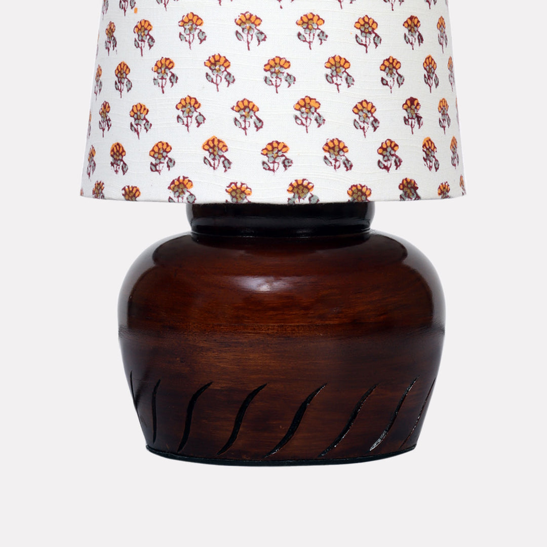 Khadi Cotton & Mango Wood Table Lamp