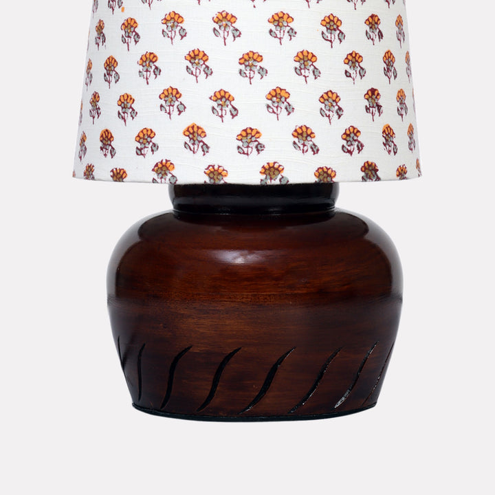 Khadi Cotton & Mango Wood Table Lamp