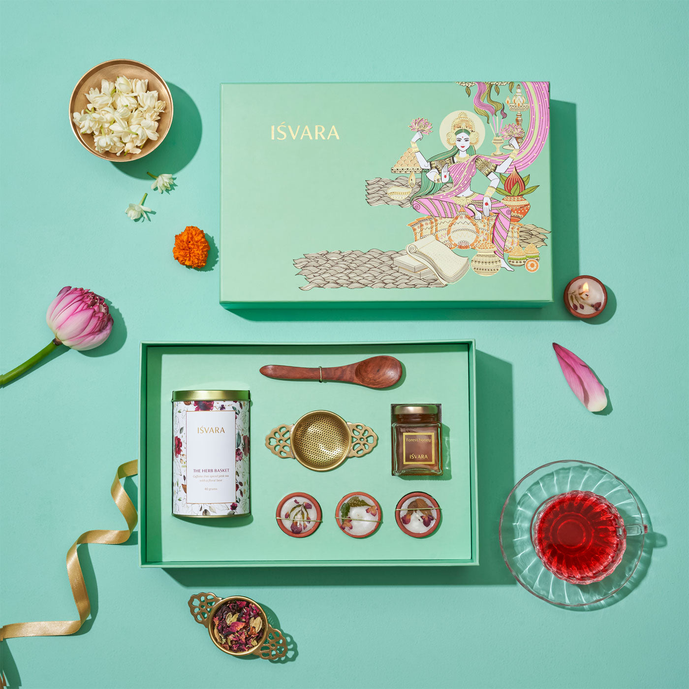 Buy Goddess Lakshmi Handblended Tea Diwali Bundle Online On Zwende