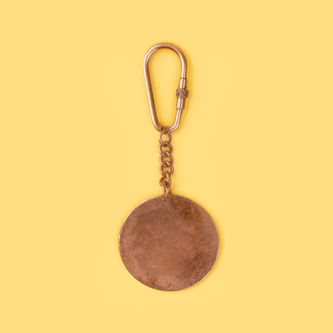 Handmade Copper Enamelled Earthy Keychain