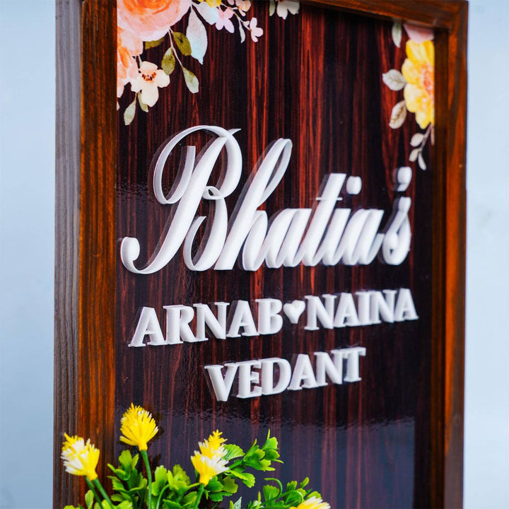 Personalised Flower Planter Nameplate with 3D Letters