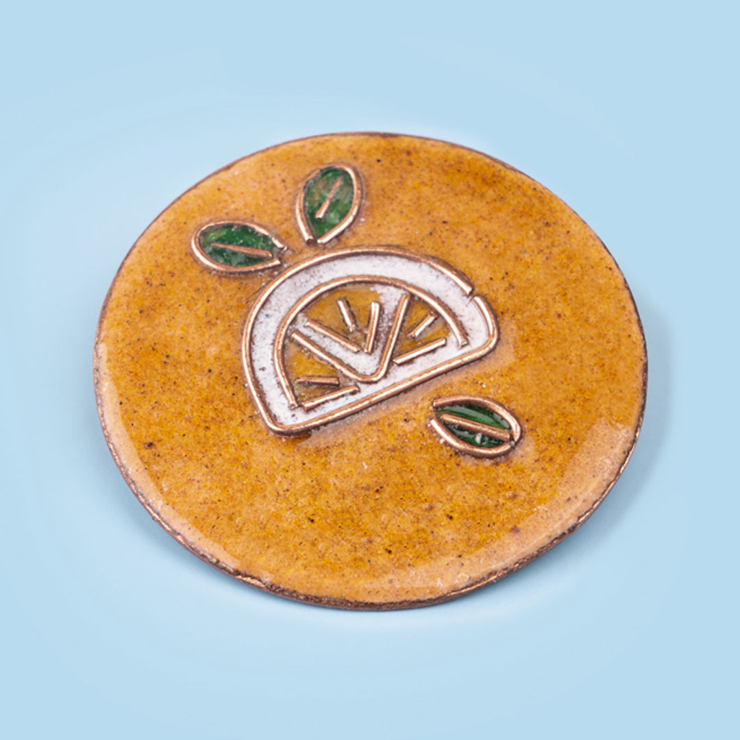 Handmade Copper Enamelled Nimbuzz Lapel Pin