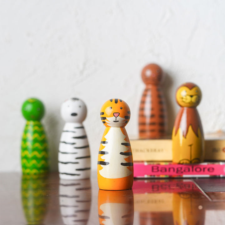 Handpainted Wooden Animal Dolls