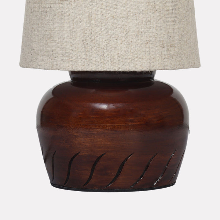 Khadi Cotton & Mango Wood Table Lamp