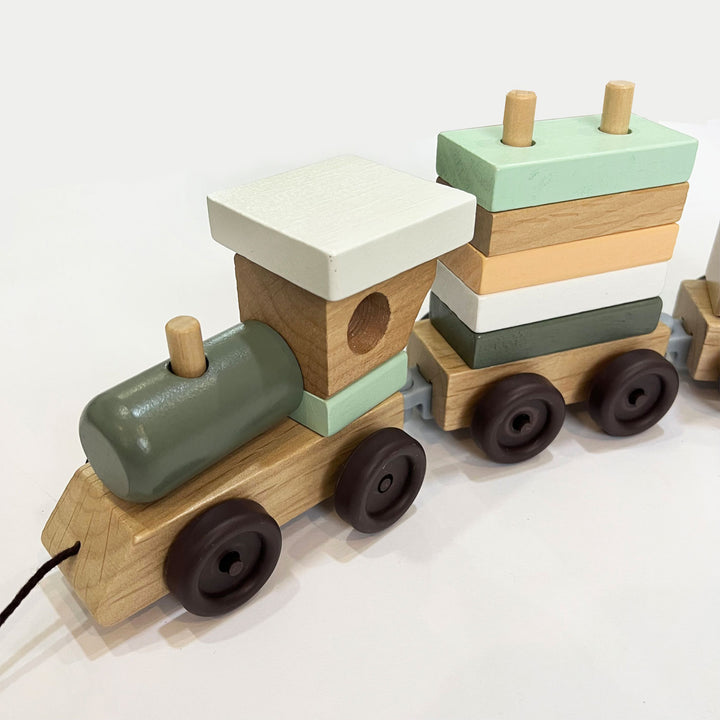 Eco-friendly Wooden Block Train Toy For Kids