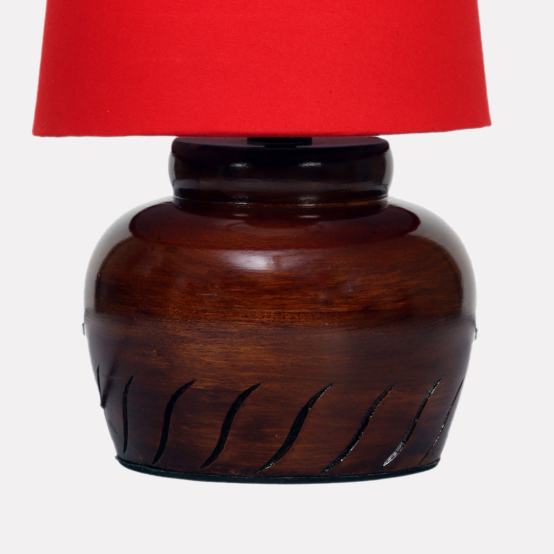 Khadi Cotton & Mango Wood Table Lamp