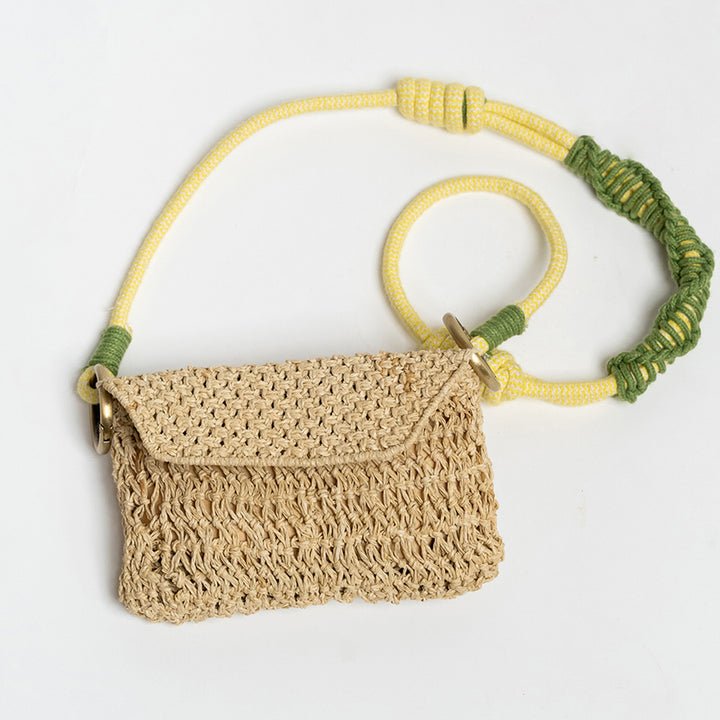 Handmade Macrame Glee Raffia Mini Sling Bag