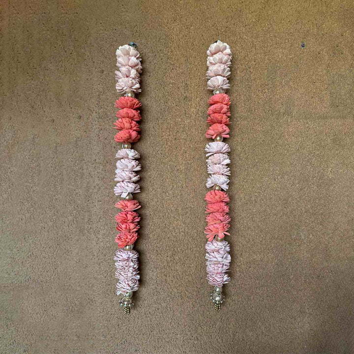 Shola Wood Floral Latkan Festive Door Hangings I Set of 2