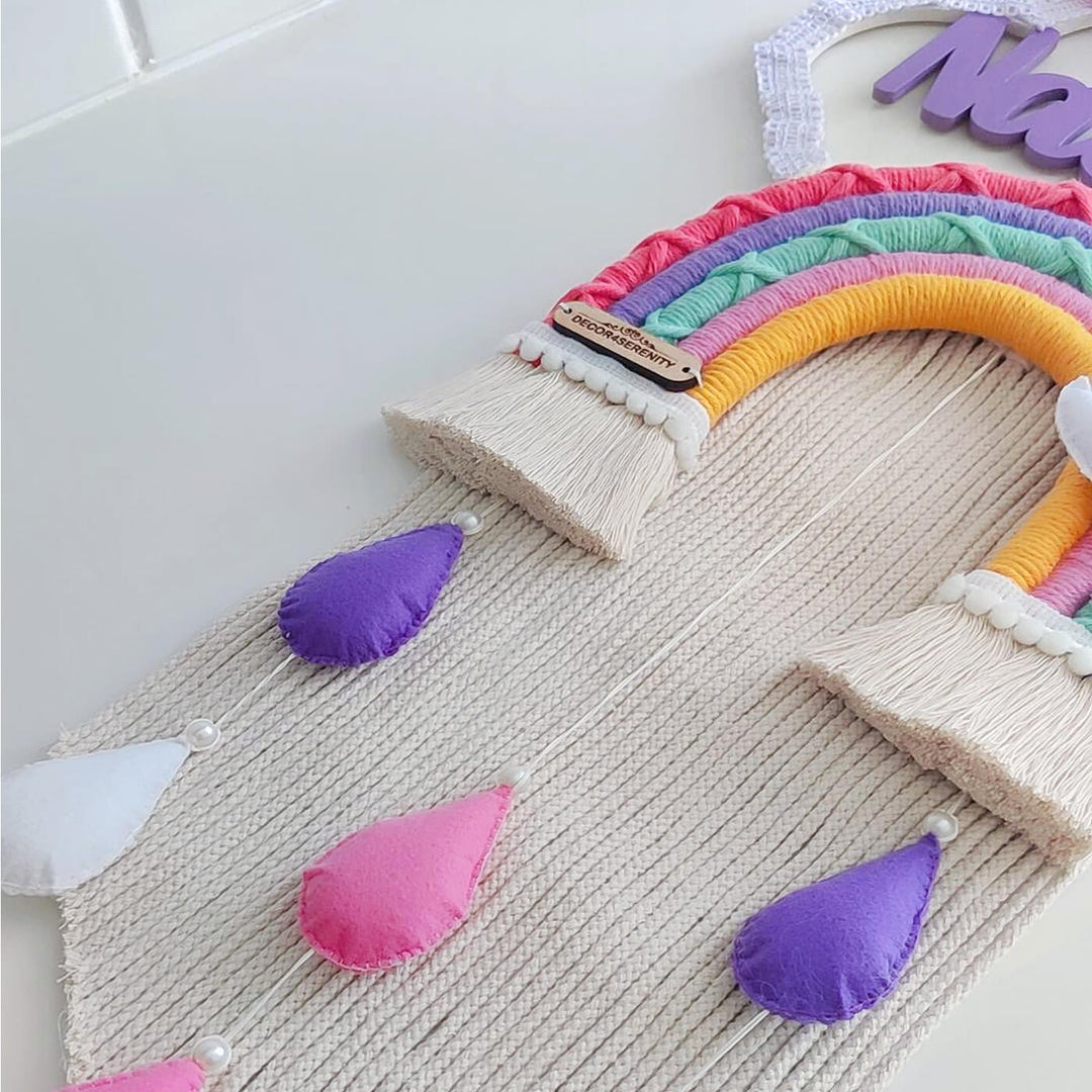 Macrame Moon & Star Personalized Kids' Nameplate - Zwende