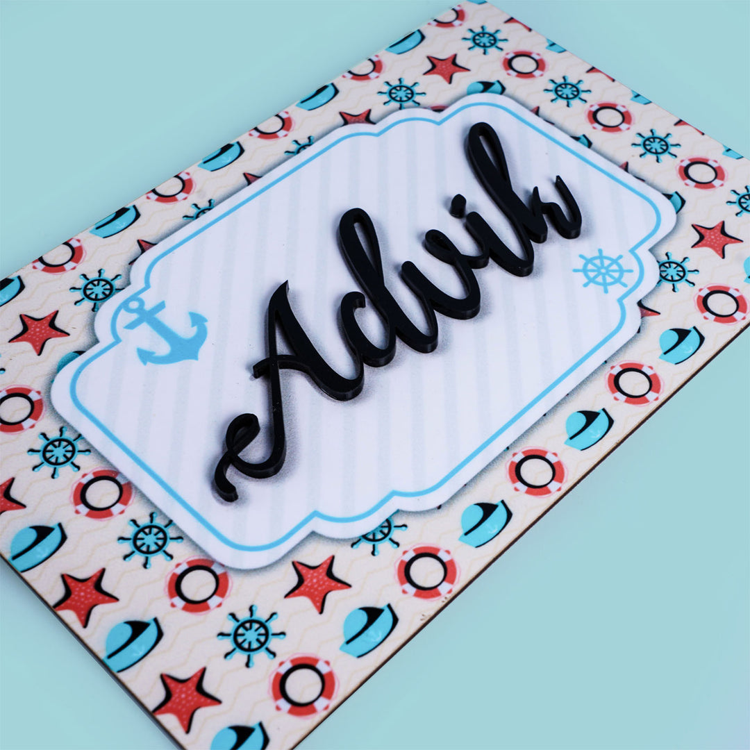 Personalized Printed Kid's Nameplate with 3D Letters