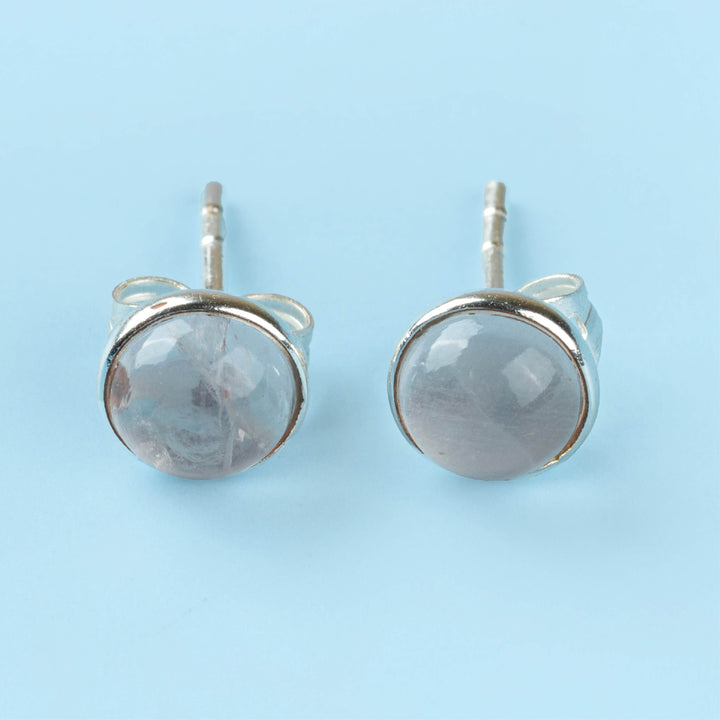 Handcrafted Healing Stone Brass Earrings