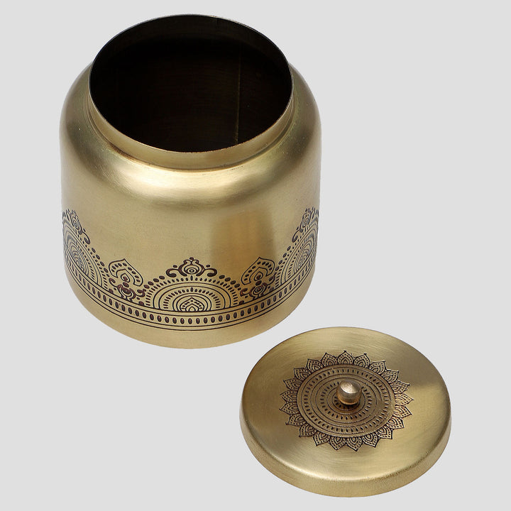 Dohar Handcrafted Brass Jars for Nuts & Sweets