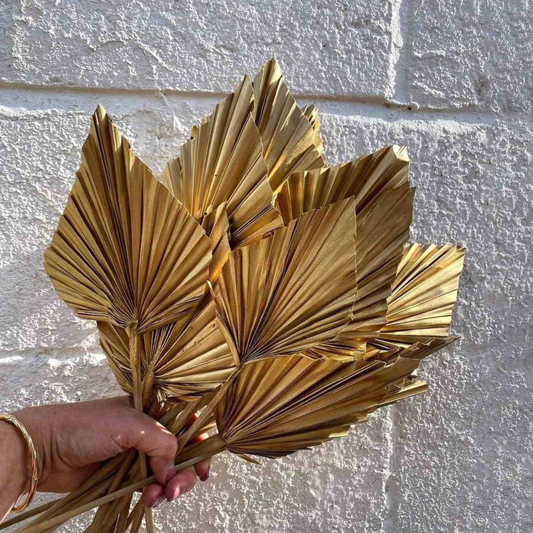 Handcrafted Dried Palm Flower Decor Bunch