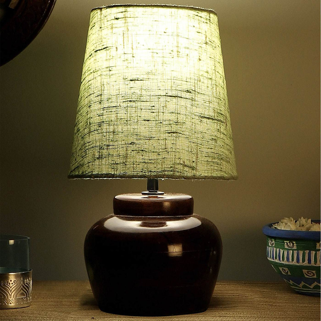 Khadi Cotton & Mango Wood Table Lamp