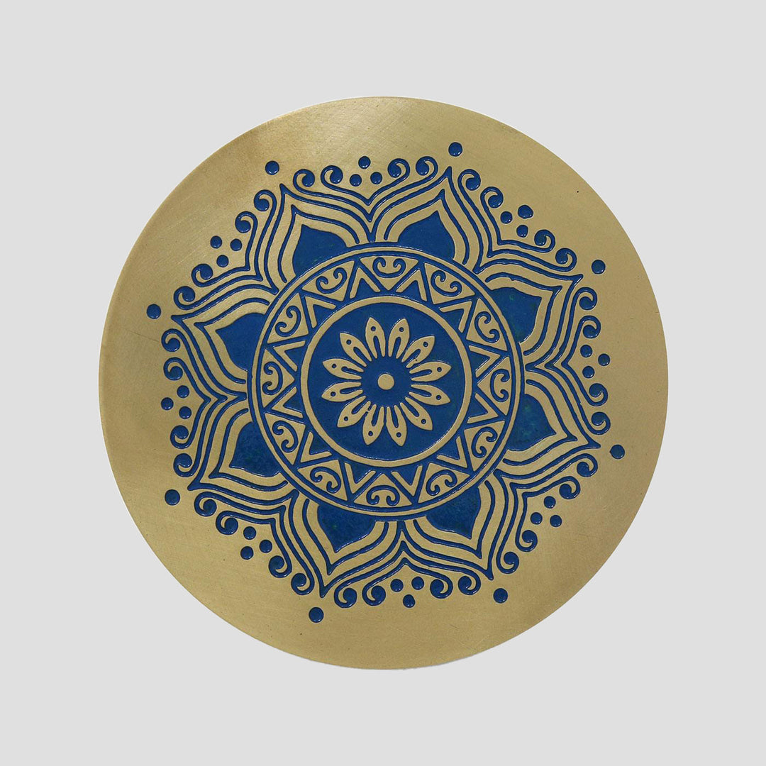 Utsav Handcrafted Brass Coasters I Set of 2