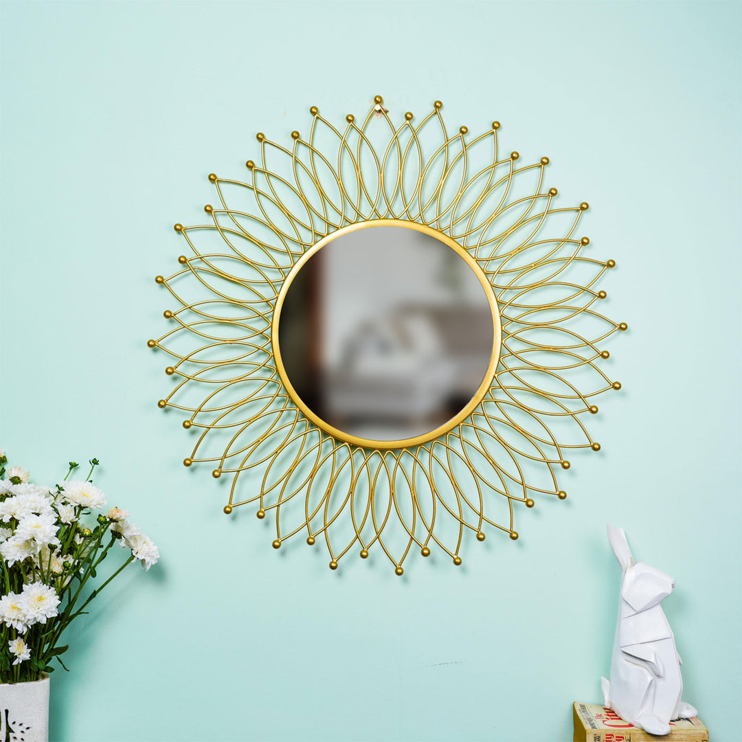 Golden Sunshine Mirror I 28 Inches