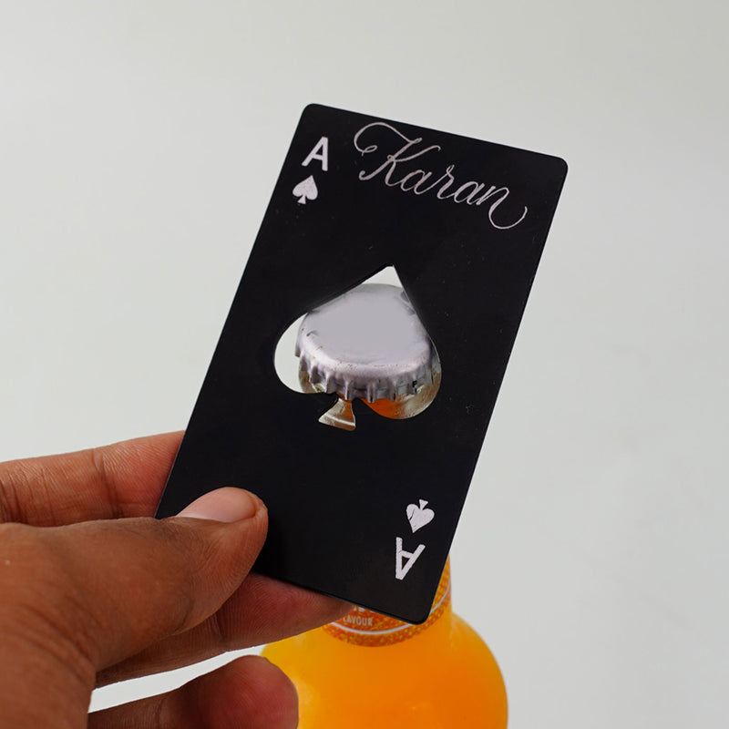 Personalized Ace Card Shaped Bottle Opener