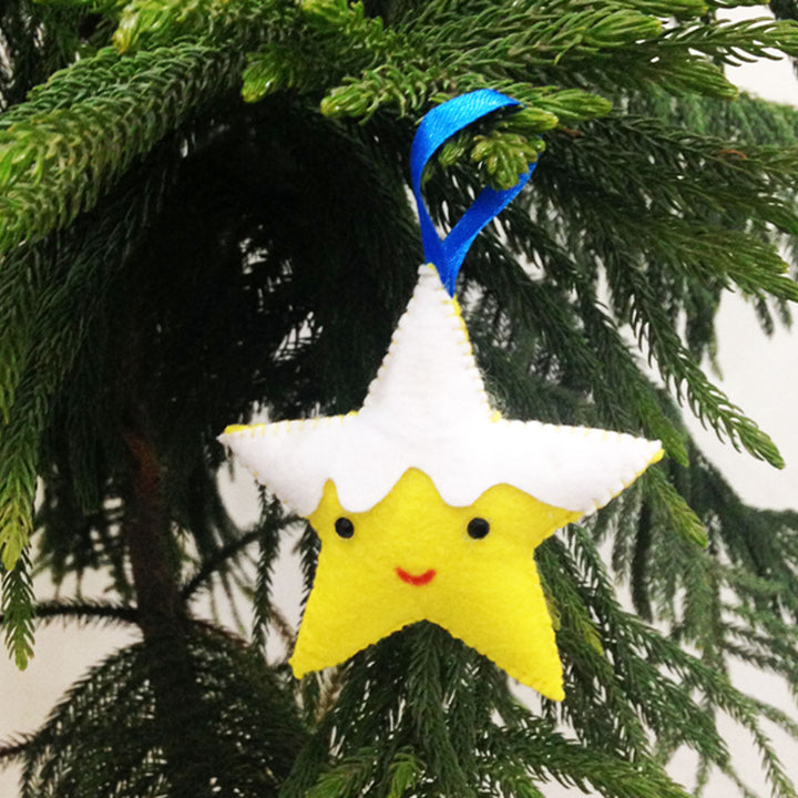 Handmade 3D Colourful Assorted Felt Ornaments For Christmas Tree Decoration | Set Of 5