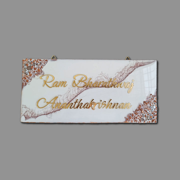 Handcrafted MDF & Resin Personalized Nameplate