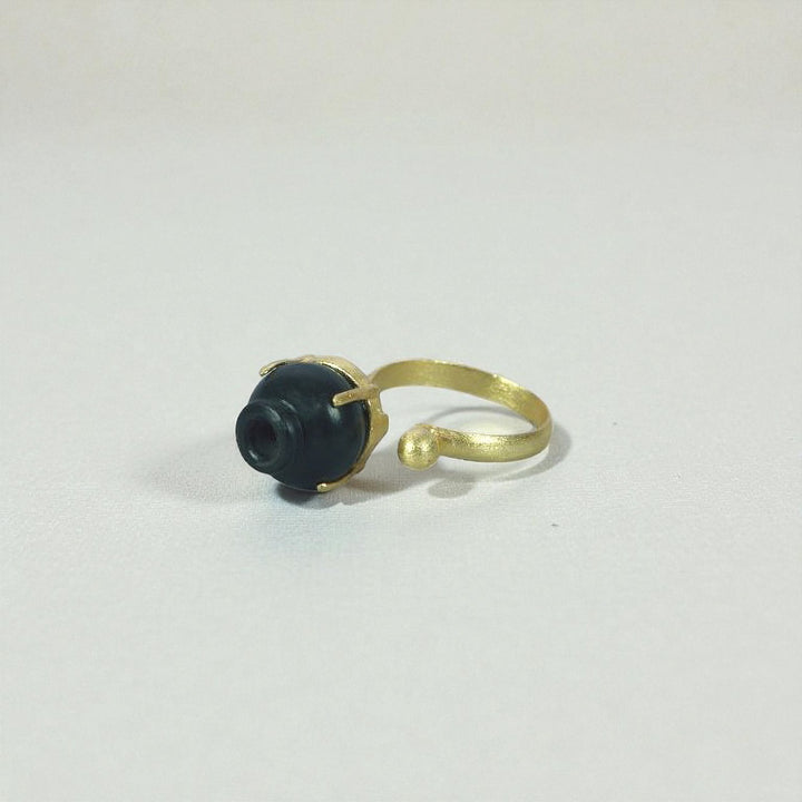 Minimal Handmade Traditional Kalash Ring | 22K Gold Plated