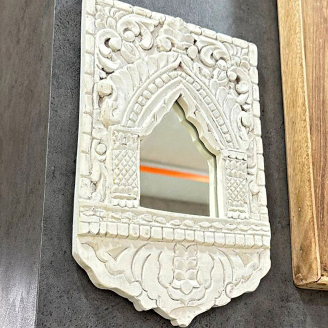 Handcrafted Wooden Antique Carved Mirror Frame