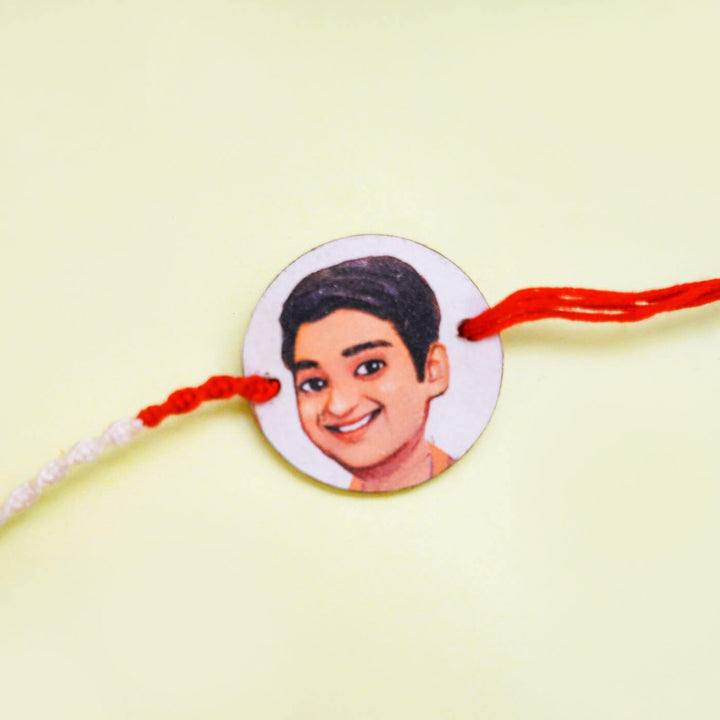 Hand-painted Rakhi Hamper With Fridge Magnet