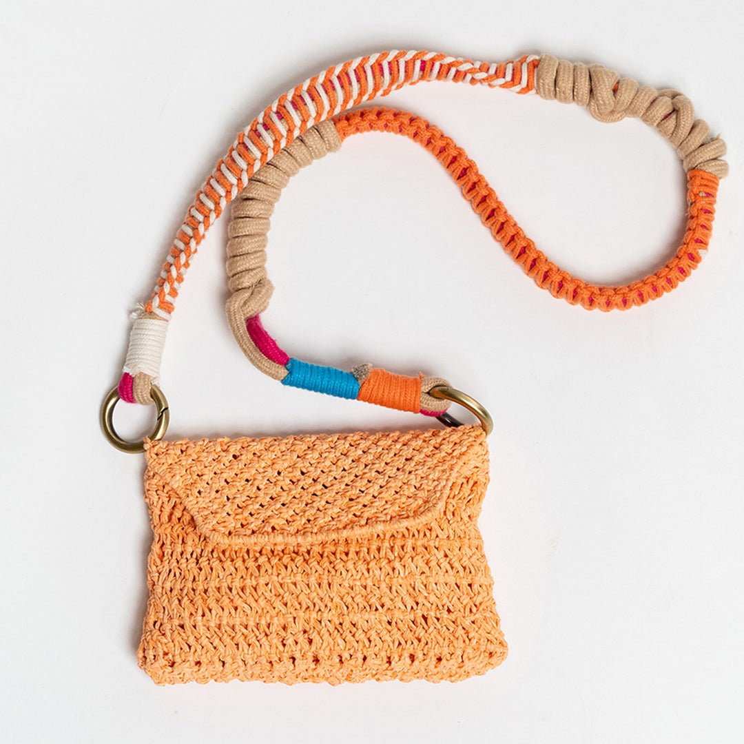 Handmade Macrame Glee Raffia Mini Sling Bag