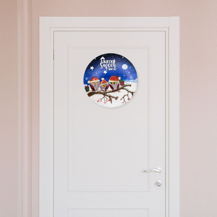 Hand-painted MDF Owl Name Plate