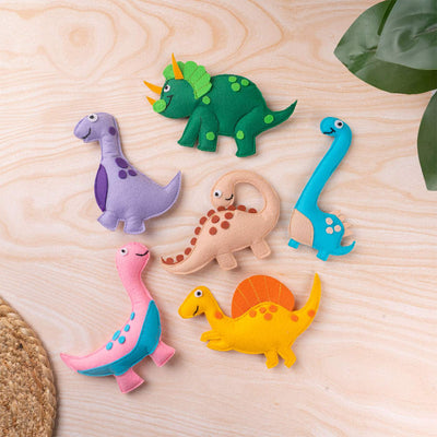 Handcrafted Dinosaur Toys - Set of 6
