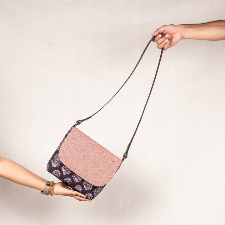 Hand Embroidered Sustainable Bina Sling Bag