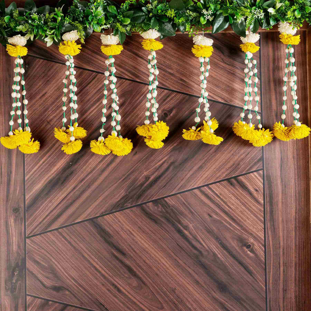 Sola Wood Jasmine & Marigold Festive Hangings I Set of 4