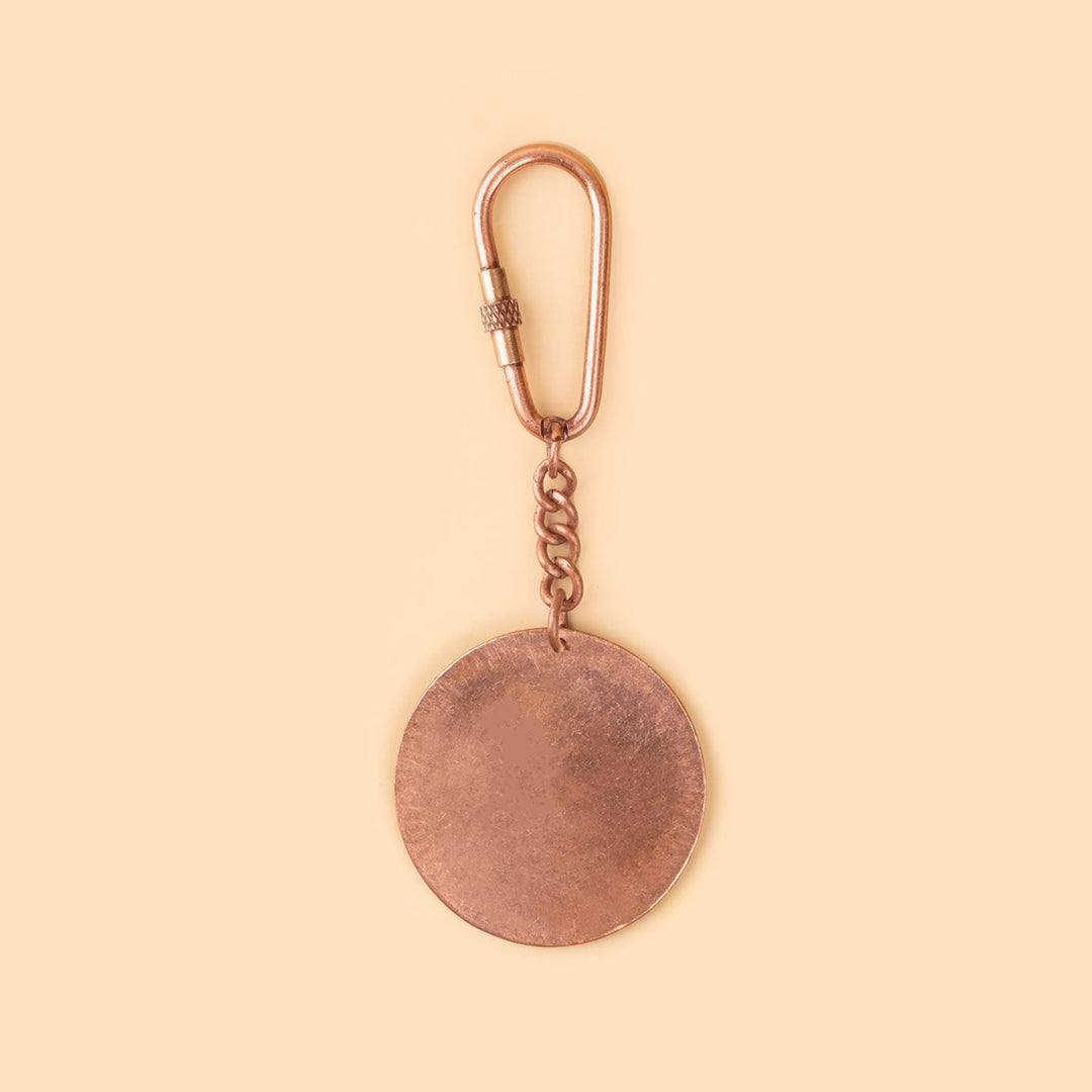 Handmade Copper Enamelled Sooraj Keychain