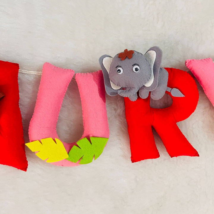 Handcrafted Personalized Jungle Theme Bunting For Kids