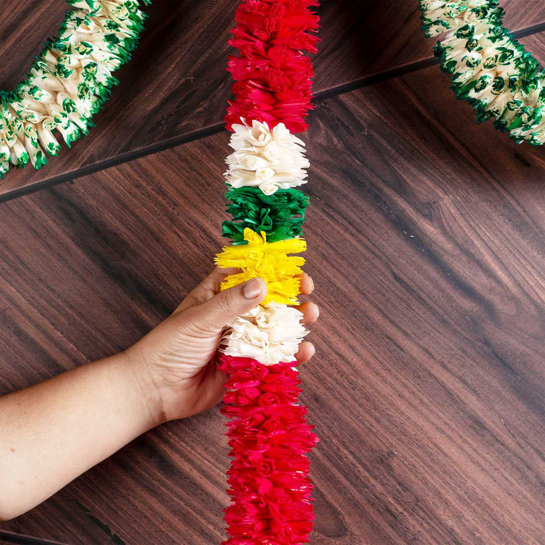 Sola Wood Rajnigandha Floral Festive Hanging