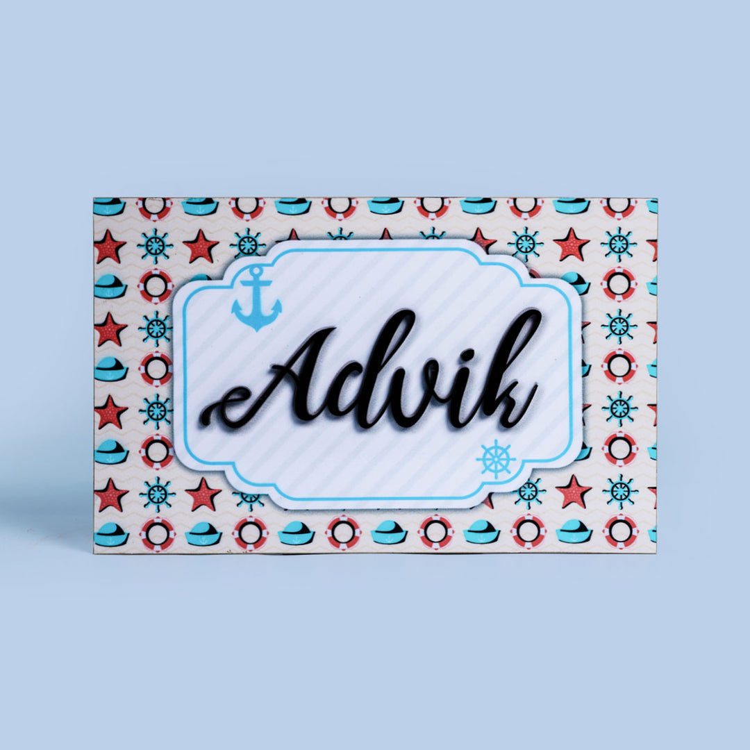 Personalized Printed Kid's Nameplate with 3D Letters