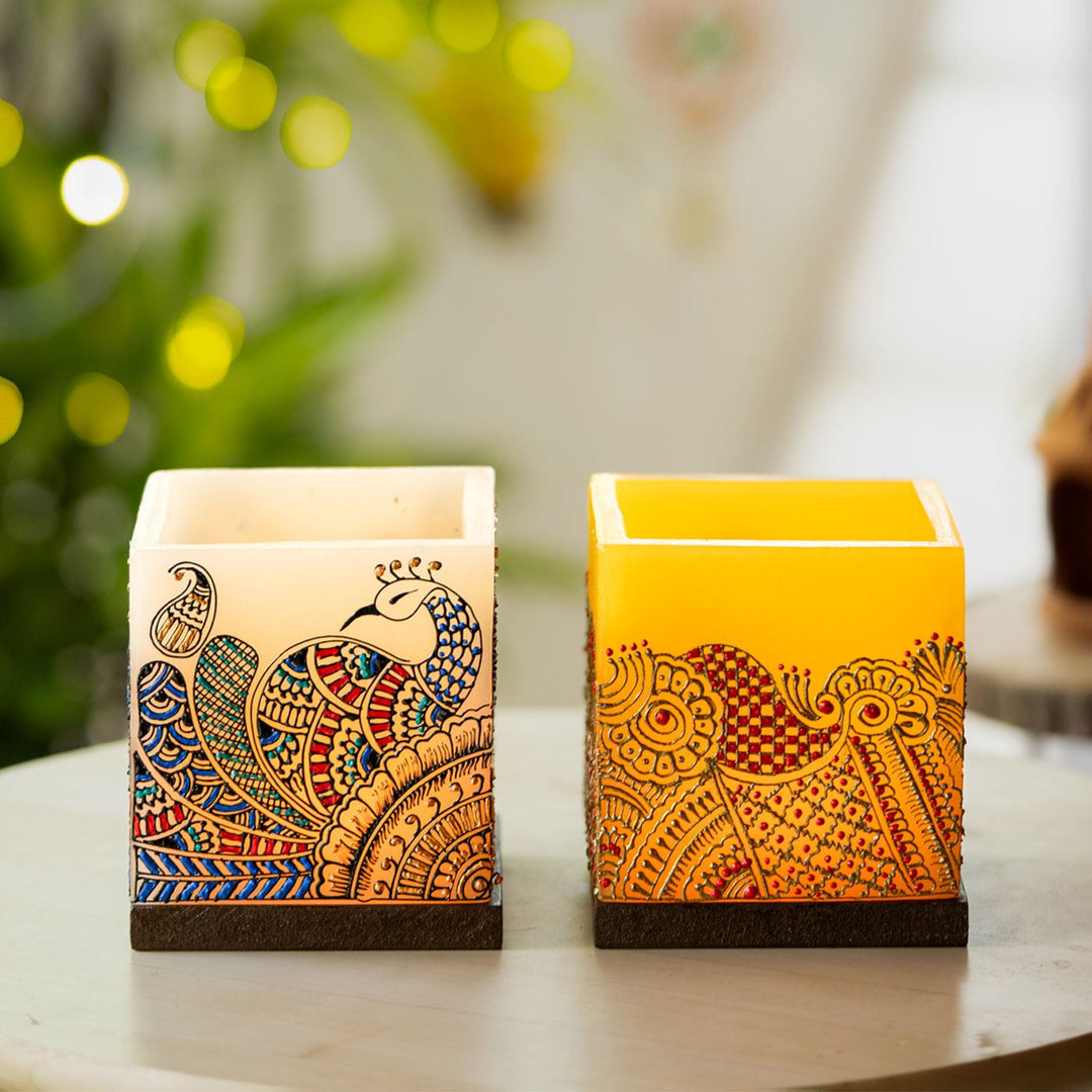 Mehendi-Art Inspired Candle Holder Festive Hamper