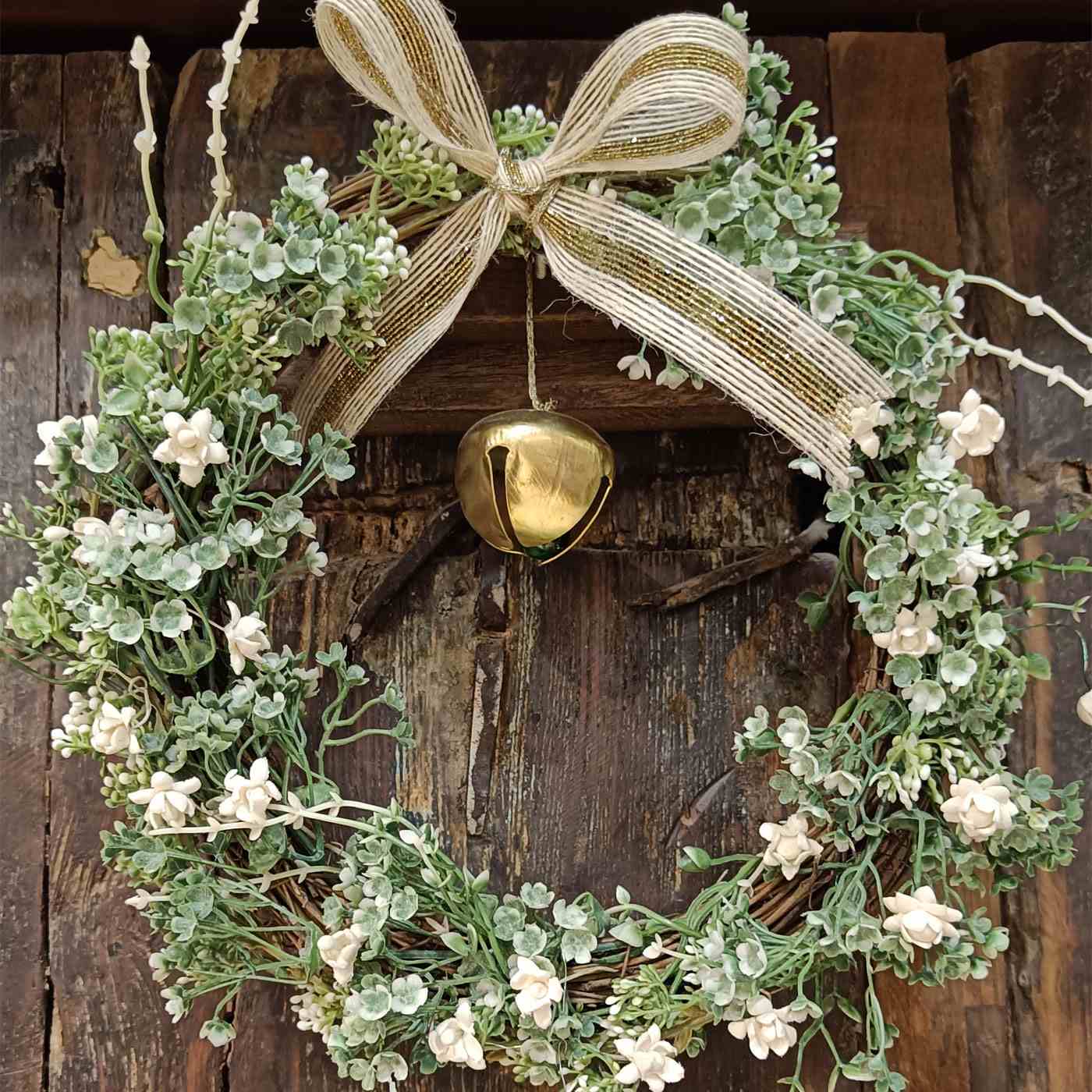Buy Handcrafted Wooden Floral Wreath For Christmas Door Decoration