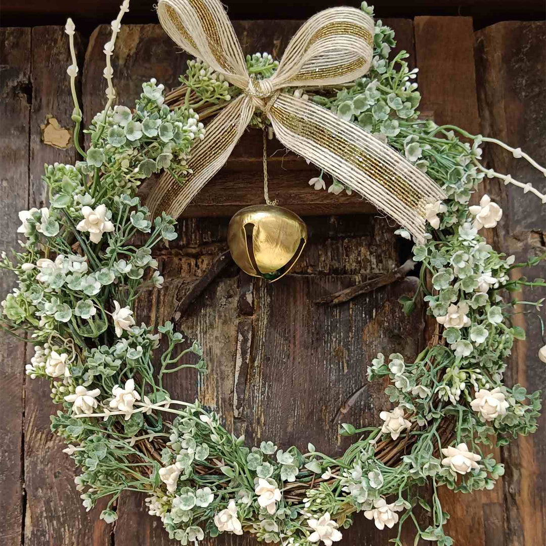 Handcrafted Wooden Floral Wreath For Christmas Door Decoration