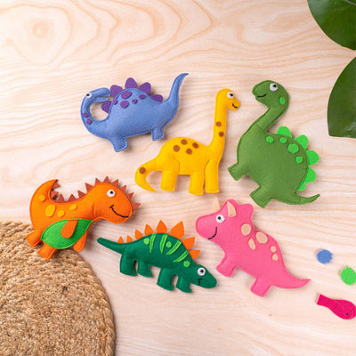 Handcrafted Dinosaur Toys - Set of 6