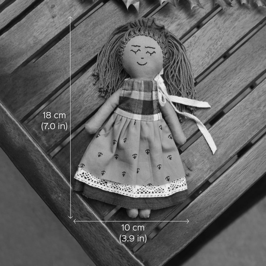 Handcrafted 100% Cotton Fabric Doll For Kids